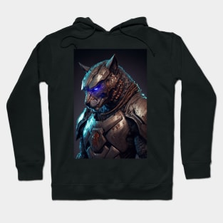 Cyborg Cyberpunk Wolf Hoodie